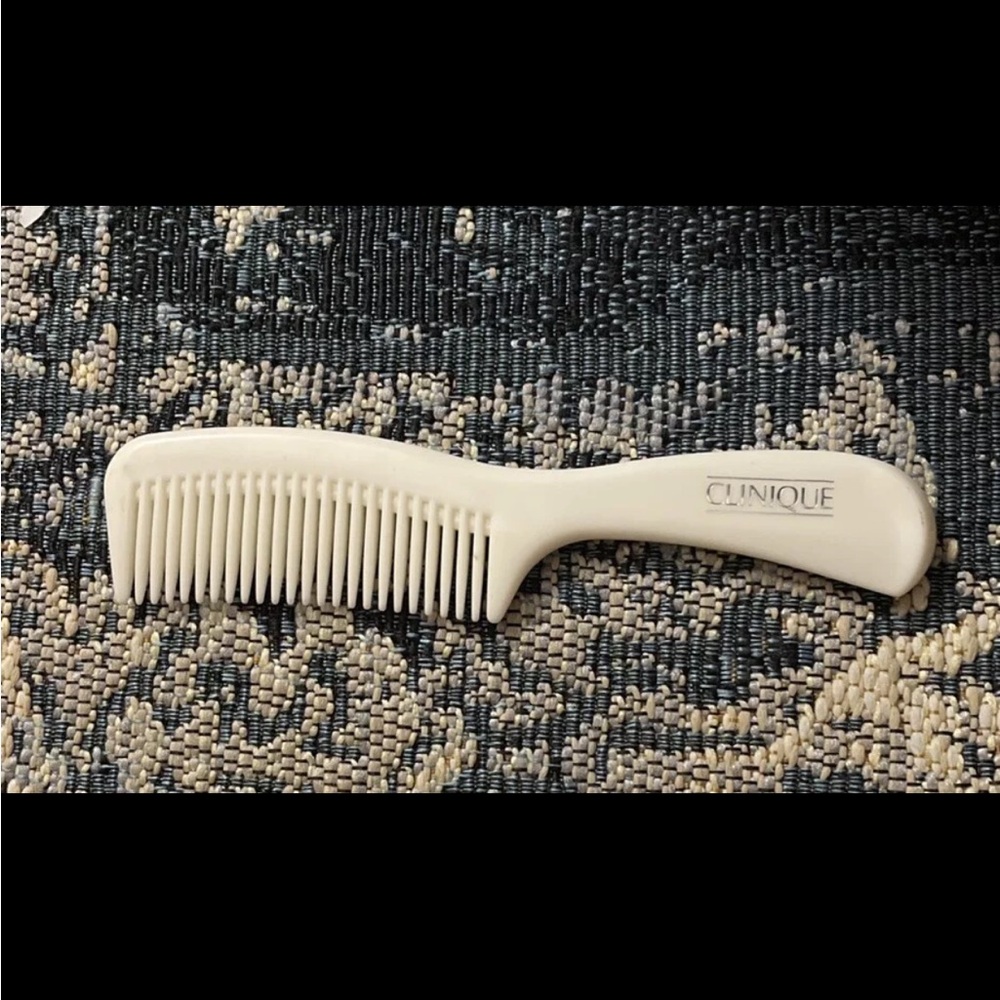 Vtg White Clinique White Hair Comb Brush